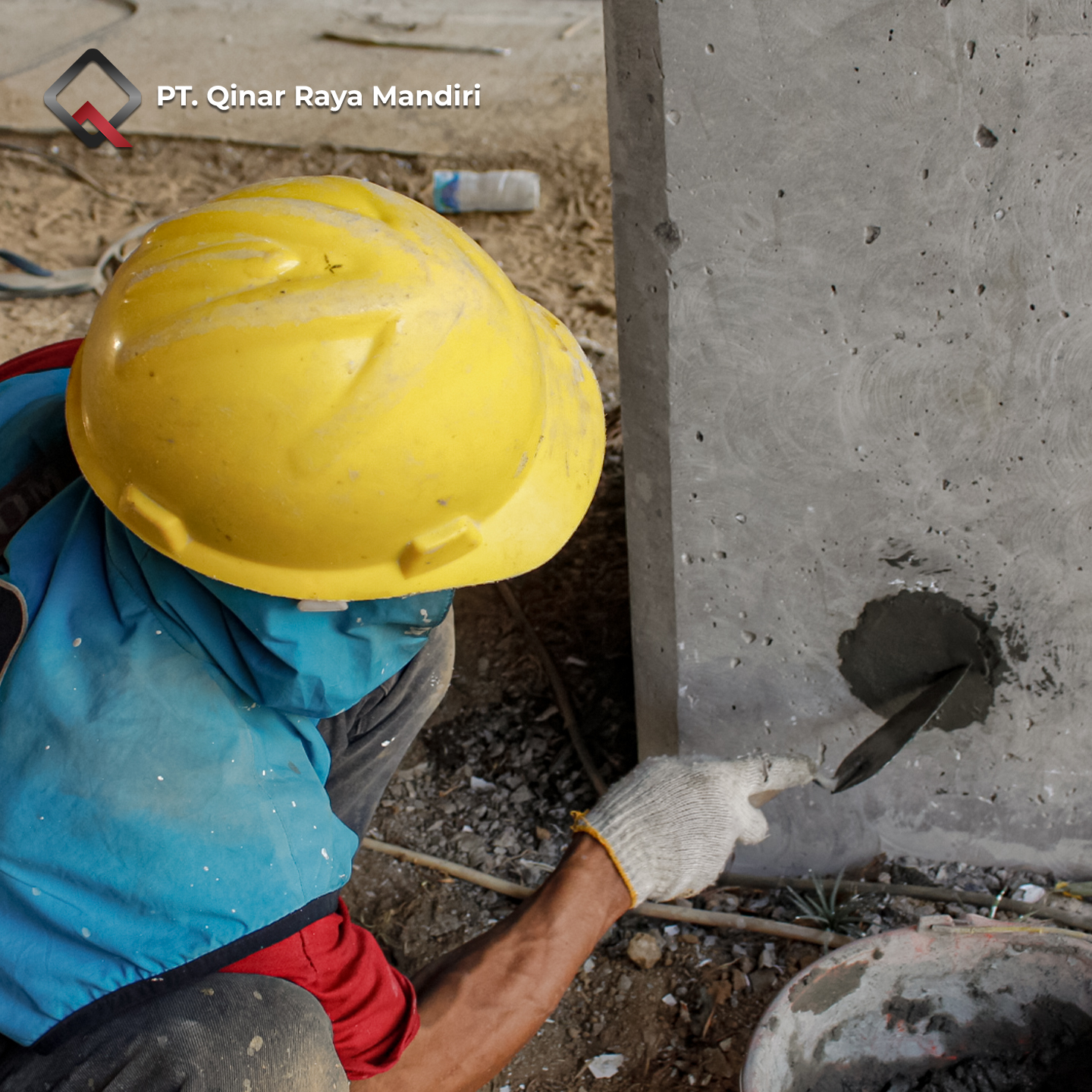 Pekerjaan perbaikan struktur dengan metode patching beton
